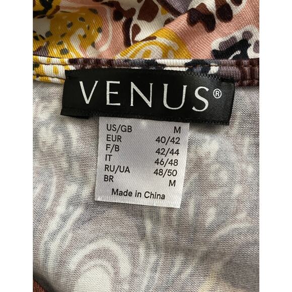 VENUS Tunic Dress Womens Size Medium Long Sleeves Stretch Boho KNIT SHEATH DRESS - Picture 12 of 16